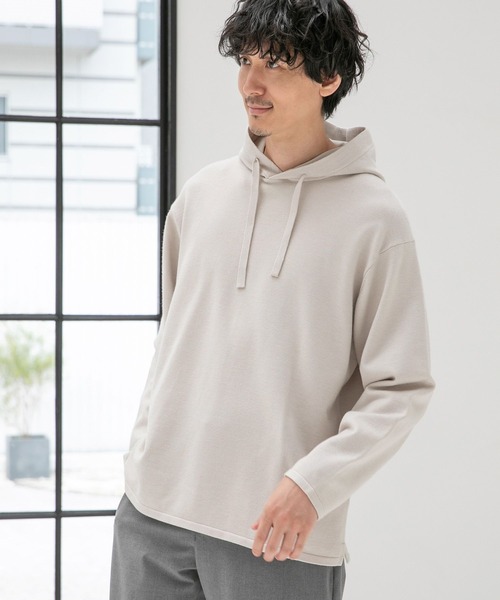 GLOBAL WORK（グローバルワーク）の「ヤミツキニットパーカー/281836（パーカー・メンズ・ライトグレー/パープル系その他5/グリーン/チャコールグレー/スカイブルー・MEDIUM/LARGE/SMALL/X-LARGE）」の3枚目の写真