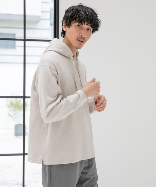 GLOBAL WORK（グローバルワーク）の「ヤミツキニットパーカー/281836（パーカー・メンズ・ライトグレー/パープル系その他5/グリーン/チャコールグレー/スカイブルー・MEDIUM/LARGE/SMALL/X-LARGE）」の22枚目の写真