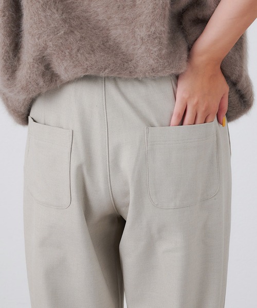 OUVRAGE CLASSE(ウヴラージュクラス)の「裾ゴムイージーPT(その他パンツ・レディース・グレイッシュベージュ/ホワイト・FREE)」の7枚目の写真