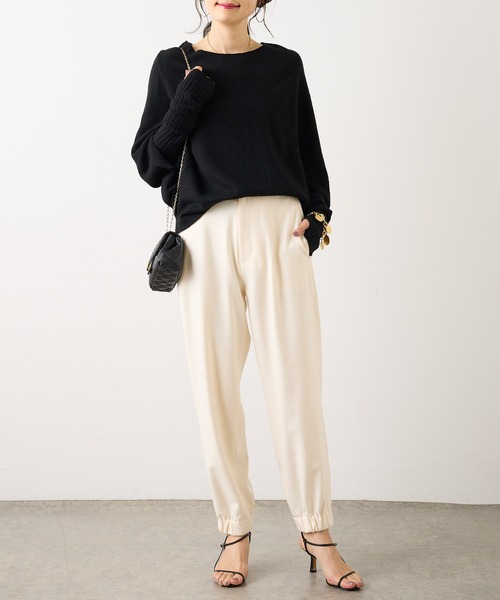 OUVRAGE CLASSE(ウヴラージュクラス)の「裾ゴムイージーPT(その他パンツ・レディース・グレイッシュベージュ/ホワイト・FREE)」の14枚目の写真