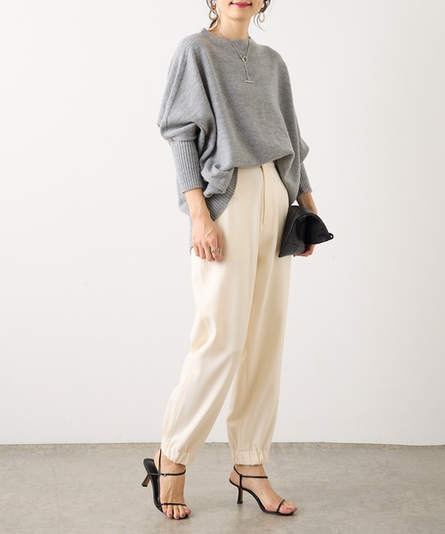 OUVRAGE CLASSE(ウヴラージュクラス)の「裾ゴムイージーPT(その他パンツ・レディース・グレイッシュベージュ/ホワイト・FREE)」の15枚目の写真