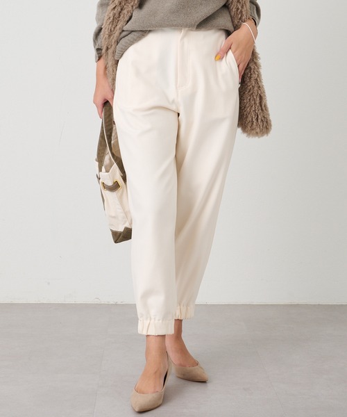 OUVRAGE CLASSE(ウヴラージュクラス)の「裾ゴムイージーPT(その他パンツ・レディース・グレイッシュベージュ/ホワイト・FREE)」の16枚目の写真
