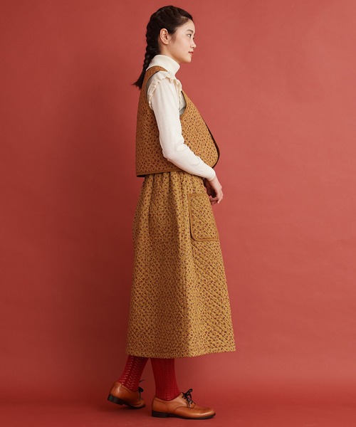 Malle（マル）の「Malle 小花キルティング　ベスト（ベスト・レディース・スミクロ/マスタード・FREE）」の16枚目の写真