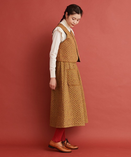 Malle（マル）の「Malle 小花キルティング　ベスト（ベスト・レディース・スミクロ/マスタード・FREE）」の17枚目の写真