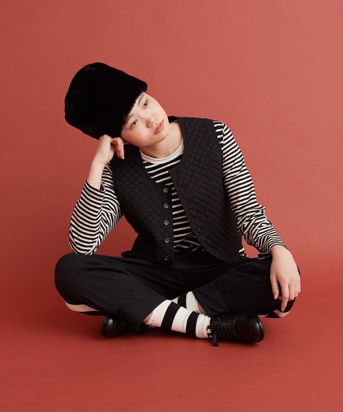 Malle（マル）の「Malle 小花キルティング　ベスト（ベスト・レディース・スミクロ/マスタード・FREE）」の19枚目の写真