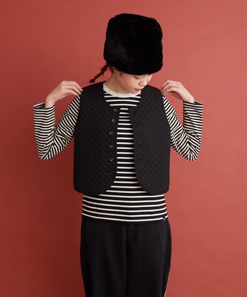 Malle（マル）の「Malle 小花キルティング　ベスト（ベスト・レディース・スミクロ/マスタード・FREE）」の20枚目の写真