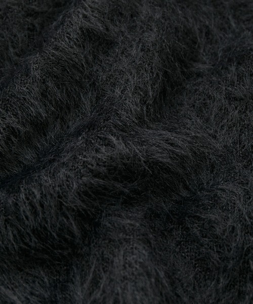 VIS（ビス）の「【前後2WAY】レトロ釦シャギーニットカーディガン（カーディガン/ボレロ・レディース・ブラック/ベージュ/ピンク系その他2・FREE）」の12枚目の写真