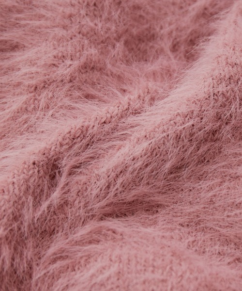 VIS（ビス）の「【前後2WAY】レトロ釦シャギーニットカーディガン（カーディガン/ボレロ・レディース・ブラック/ベージュ/ピンク系その他2・FREE）」の15枚目の写真