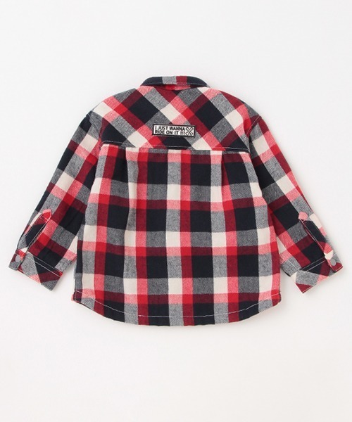 kladskap（クレードスコープ）の「恐竜チェック長袖シャツ（シャツ/ブラウス・キッズ・レッド/グリーン・90cm/110cm/120cm/130cm/100cm）」の6枚目の写真