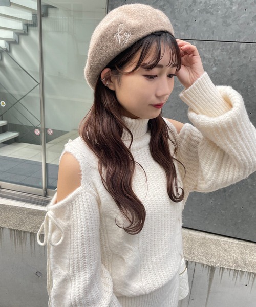 one after another NICE CLAUP（ワンアフターアナザーナイスクラップ）の「ニットミニワンピース（ワンピース・レディース・ラベンダー/アイボリー/杢グレー・FREE）」の10枚目の写真