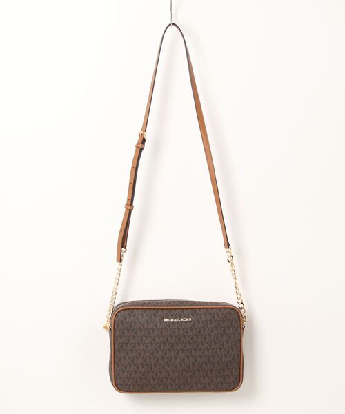 マイケルコース ショルダーバッグ ブラウンシグネチャー MICHAEL KORS（マイケルコース）の「JET SET EW クロスボディ