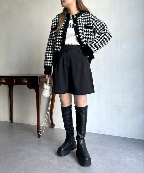 prose verse(プロズヴェール)の「タックショートパンツ(その他パンツ・レディース・ブラック・SMALL/MEDIUM/LARGE)」の12枚目の写真