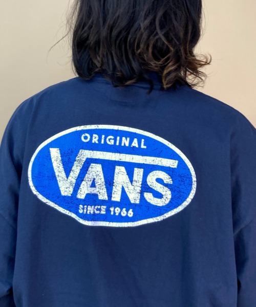 VANS(バンズ)の「【ムラサキスポーツ別注】VANS/バンズ バックプリントTシャツ オーバーサイズ/ヴィンテージ風 サークルロゴ/クルーネックTシャツ 123R1010823(Tシャツ/カットソー・メンズ・ブラック/グレー/ネイビー/ホワイト・M/XL/L)」の6枚目の写真