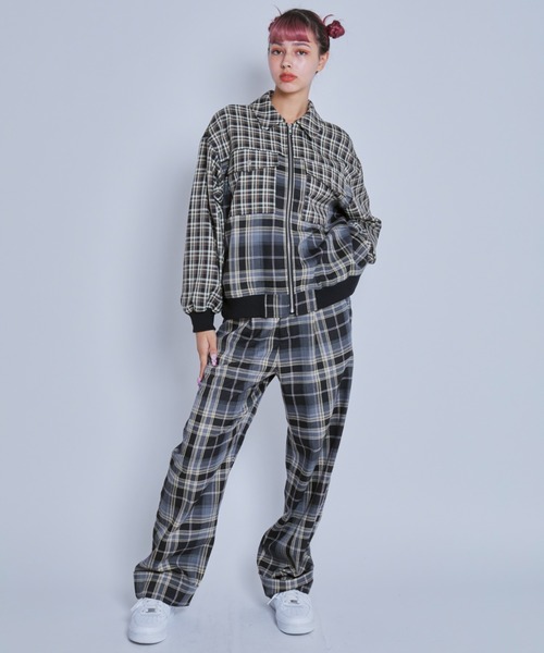 Candy Stripper（キャンディストリッパー）の「CND CHECK パンツ（その他パンツ・レディース・ブラック/パープル・2）」の12枚目の写真