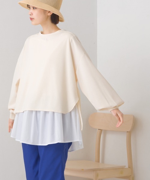 OMNES（オムネス）の「梨地ショート丈裾フレアアンサンブル長袖（アンサンブル・レディース・ブラック/ベージュ/アイボリー/ブルー/グリーン/ピンク・FREE）」の16枚目の写真