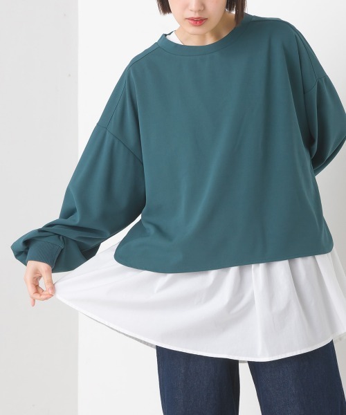 OMNES（オムネス）の「梨地ショート丈裾フレアアンサンブル長袖（アンサンブル・レディース・ブラック/ベージュ/アイボリー/ブルー/グリーン/ピンク・FREE）」の22枚目の写真