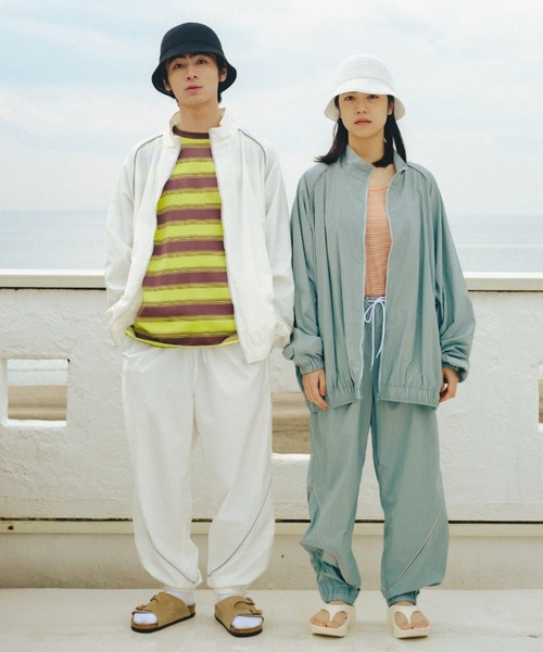WHIMSIC(ウィムジック)の「【UNISEX/SET UP対応】PTUトレーニングジャケット(ナイロンジャケット・メンズ・ブルー/ホワイト/ネイビー・FREE)」の4枚目の写真