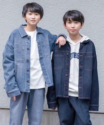 GLAZOS | ビンテージ加工・デニムブルゾン【セットアップ対応】(ブルゾン)