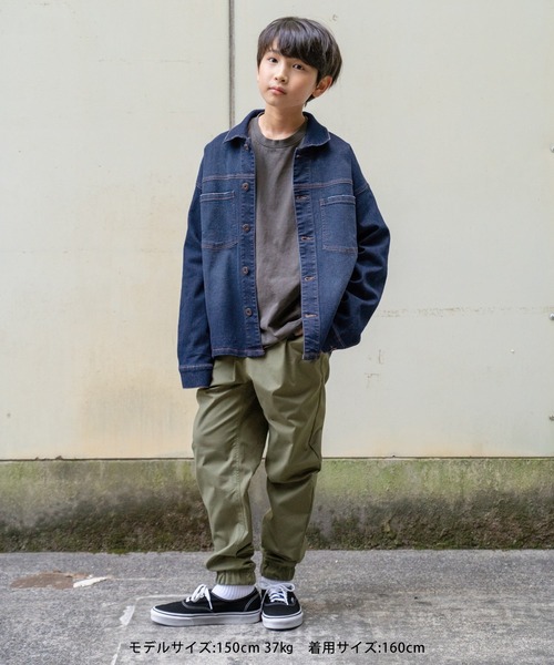 GLAZOS(グラソス)の「ビンテージ加工・デニムブルゾン【セットアップ対応】(ブルゾン・キッズ・インディゴブルー/ホワイト/ブルー・160cm/170cm/150cm/140cm)」の14枚目の写真