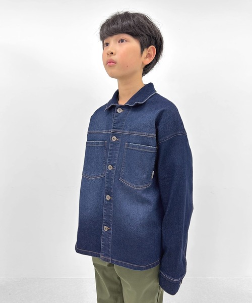 GLAZOS(グラソス)の「ビンテージ加工・デニムブルゾン【セットアップ対応】(ブルゾン・キッズ・インディゴブルー/ホワイト/ブルー・160cm/170cm/150cm/140cm)」の7枚目の写真