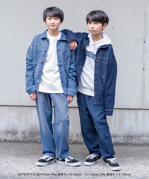GLAZOS(グラソス)の「ビンテージ加工・デニムブルゾン【セットアップ対応】(ブルゾン・キッズ・インディゴブルー/ホワイト/ブルー・160cm/170cm/150cm/140cm)」の17枚目の写真