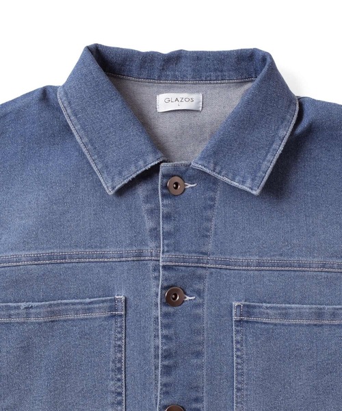 GLAZOS(グラソス)の「ビンテージ加工・デニムブルゾン【セットアップ対応】(ブルゾン・キッズ・インディゴブルー/ホワイト/ブルー・160cm/170cm/150cm/140cm)」の10枚目の写真