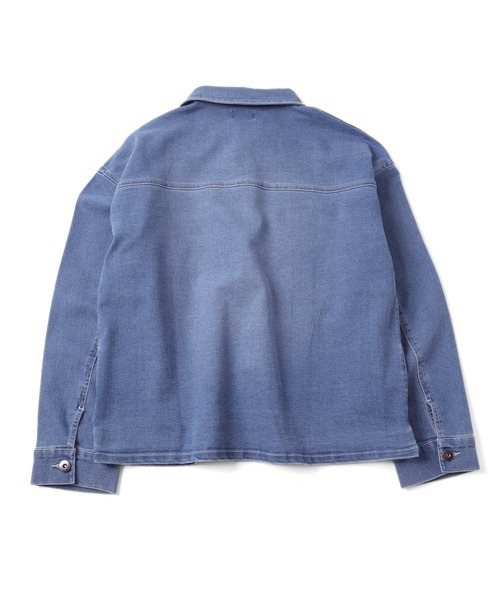 GLAZOS(グラソス)の「ビンテージ加工・デニムブルゾン【セットアップ対応】(ブルゾン・キッズ・インディゴブルー/ホワイト/ブルー・160cm/170cm/150cm/140cm)」の13枚目の写真