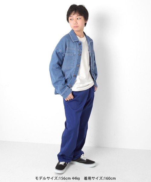 GLAZOS(グラソス)の「ビンテージ加工・デニムブルゾン【セットアップ対応】(ブルゾン・キッズ・インディゴブルー/ホワイト/ブルー・160cm/170cm/150cm/140cm)」の21枚目の写真