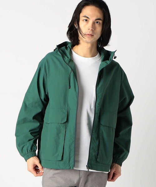 Grand PARK（グランドパーク）の「撥水フードマウンテンパーカー（マウンテンパーカー・メンズ・グリーン/ベージュ/ネイビー・LARGE/X-LARGE/MEDIUM）」の5枚目の写真