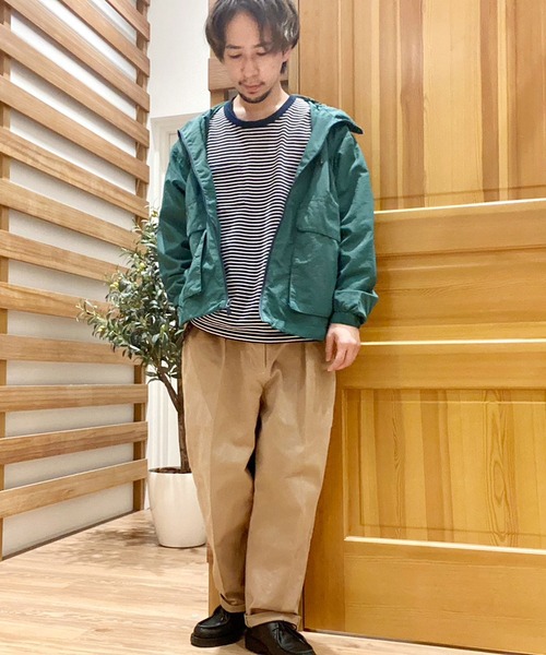 Grand PARK（グランドパーク）の「撥水フードマウンテンパーカー（マウンテンパーカー・メンズ・グリーン/ベージュ/ネイビー・LARGE/X-LARGE/MEDIUM）」の14枚目の写真