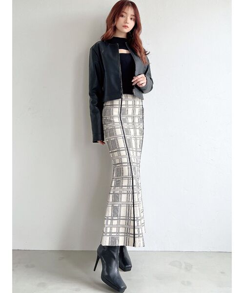 RESEXXY（リゼクシー）の「フロントオープンニットトップス（ニット/セーター・レディース・ベージュ/ブラック/オフホワイト・FREE）」の10枚目の写真