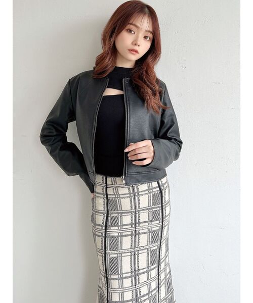 RESEXXY（リゼクシー）の「フロントオープンニットトップス（ニット/セーター・レディース・ベージュ/ブラック/オフホワイト・FREE）」の11枚目の写真