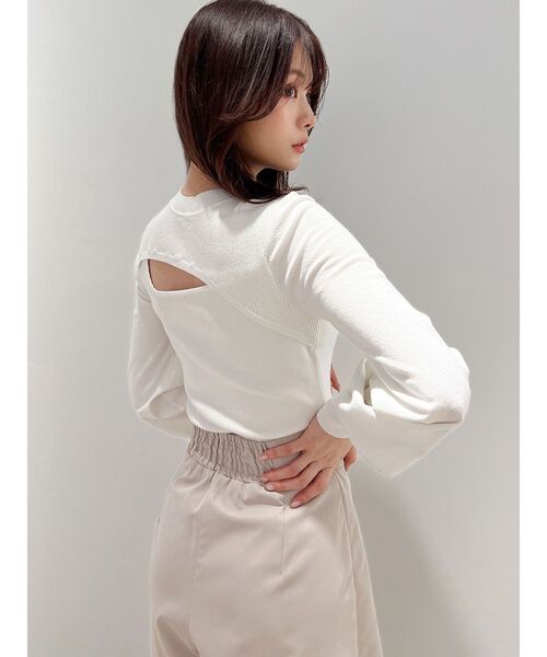 RESEXXY（リゼクシー）の「フロントオープンニットトップス（ニット/セーター・レディース・ベージュ/ブラック/オフホワイト・FREE）」の18枚目の写真