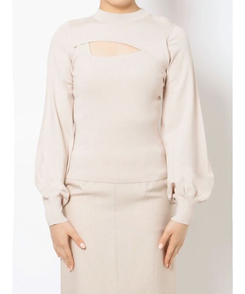 RESEXXY（リゼクシー）の「フロントオープンニットトップス（ニット/セーター・レディース・ベージュ/ブラック/オフホワイト・FREE）」の20枚目の写真