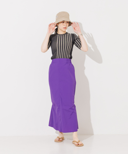 NOMINE(ノミネ)の「ミックスリブニットプルオーバー(ニット/セーター・レディース・イエロー/ブラック/グリーン・フリー)」の17枚目の写真