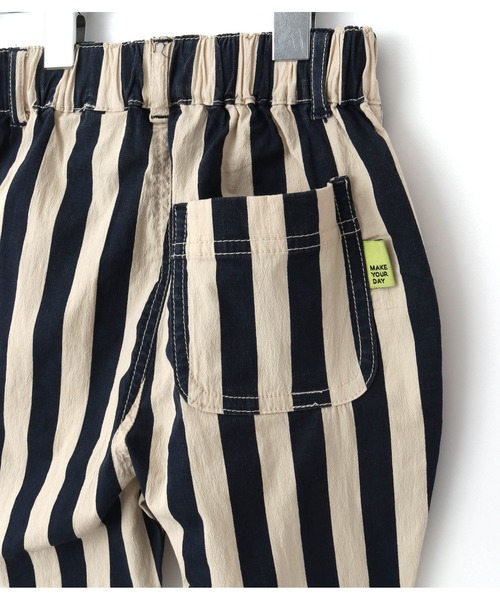 MAKE YOUR DAY（メイクユアデイ）の「5.5分丈ストライプイージーパンツ■80～140cm（その他パンツ・キッズ・ネイビー/ブラウン・140/100/90/110/80/130/120）」の17枚目の写真