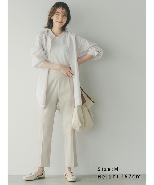 Lugnoncure（ルノンキュール）の「ストレッチテーパードパンツ（その他パンツ・レディース・グリーン/イエロー/パープル/ベージュ/ブラック・MEDIUM/LARGE/SMALL）」の3枚目の写真