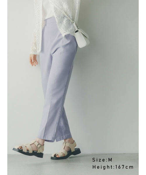 Lugnoncure（ルノンキュール）の「ストレッチテーパードパンツ（その他パンツ・レディース・グリーン/イエロー/パープル/ベージュ/ブラック・MEDIUM/LARGE/SMALL）」の4枚目の写真