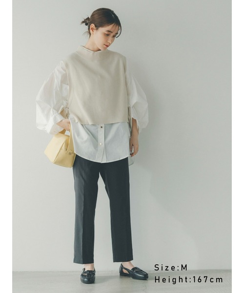 Lugnoncure（ルノンキュール）の「ストレッチテーパードパンツ（その他パンツ・レディース・グリーン/イエロー/パープル/ベージュ/ブラック・MEDIUM/LARGE/SMALL）」の2枚目の写真