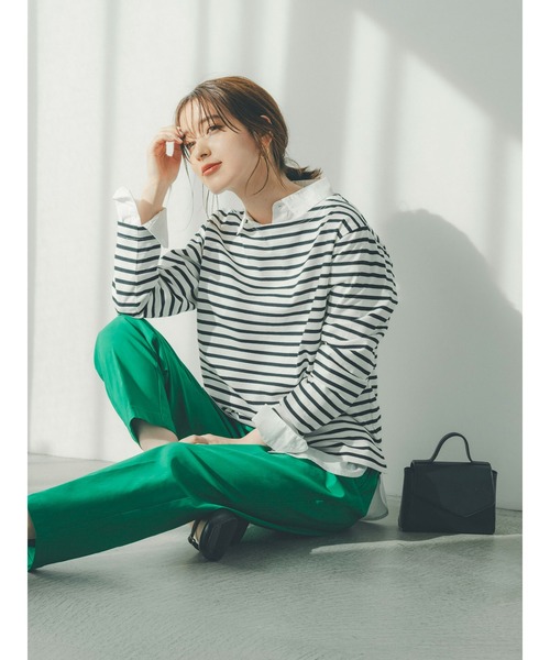 Lugnoncure（ルノンキュール）の「ストレッチテーパードパンツ（その他パンツ・レディース・グリーン/イエロー/パープル/ベージュ/ブラック・MEDIUM/LARGE/SMALL）」の6枚目の写真