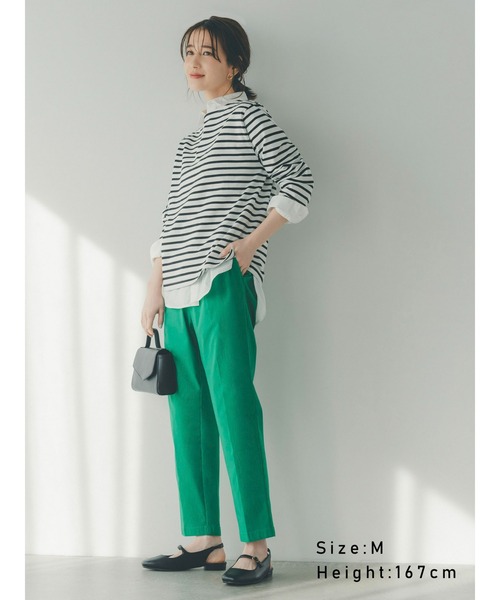 Lugnoncure（ルノンキュール）の「ストレッチテーパードパンツ（その他パンツ・レディース・グリーン/イエロー/パープル/ベージュ/ブラック・MEDIUM/LARGE/SMALL）」の7枚目の写真