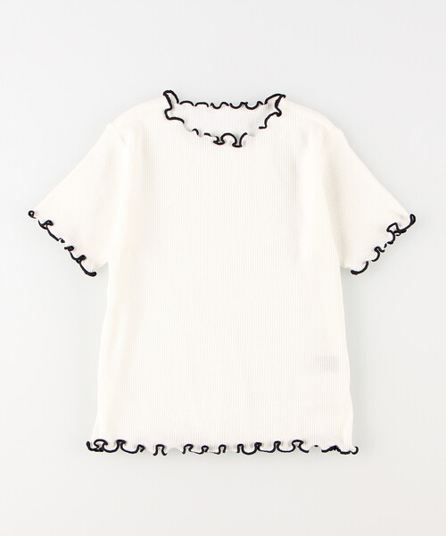 COMME CA ISM（コムサイズム）の「配色メローフリル　半袖Tシャツ（Tシャツ/カットソー・キッズ・ホワイト/ネイビー・110cm/120cm/130cm/140cm/150cm）」の3枚目の写真