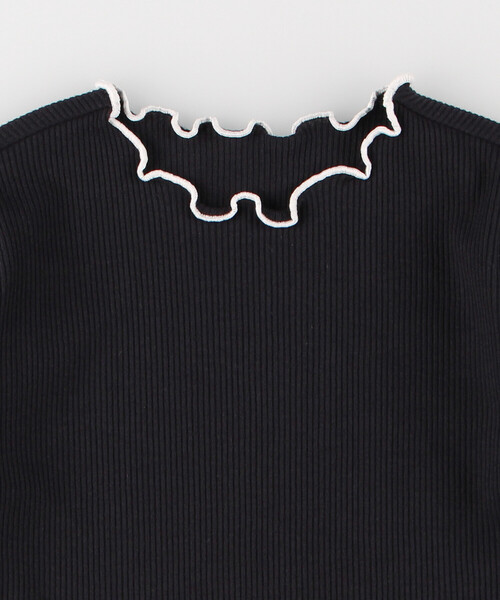 COMME CA ISM（コムサイズム）の「配色メローフリル　半袖Tシャツ（Tシャツ/カットソー・キッズ・ホワイト/ネイビー・110cm/120cm/130cm/140cm/150cm）」の7枚目の写真