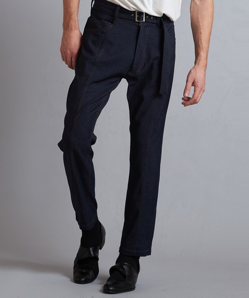 NO ID.（ノーアイディ）の「【NO ID.】Belted Loose Fit Denim Pants / ベルテッド ルーズ フィット デニム パンツ（デニムパンツ・メンズ・ホワイト/インディゴブルー/ライトブルー・2/1）」の3枚目の写真