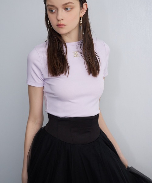 EIMY ISTOIRE（エイミーイストワール）の「コルセットデザインチュールボリュームスカート（スカート・レディース・アイボリー/ブラック/ベージュ・M/S）」の16枚目の写真