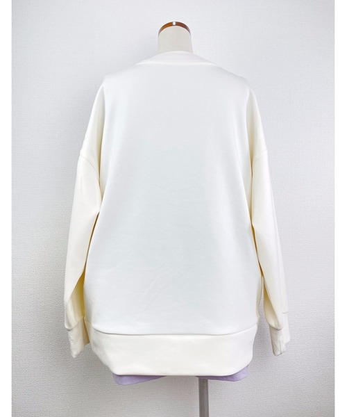 WORLD WIDE LOVE!（ワールドワイドラブ）の「ダンボールカーデ（カーディガン/ボレロ・レディース・カーキ/ネイビー/コーラル・1）」の11枚目の写真