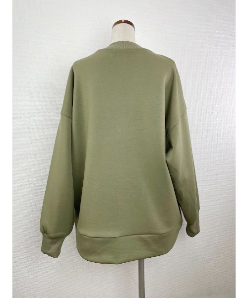 WORLD WIDE LOVE!（ワールドワイドラブ）の「ダンボールカーデ（カーディガン/ボレロ・レディース・カーキ/ネイビー/コーラル・1）」の7枚目の写真