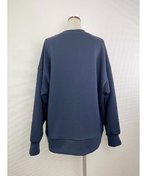 WORLD WIDE LOVE!（ワールドワイドラブ）の「ダンボールカーデ（カーディガン/ボレロ・レディース・カーキ/ネイビー/コーラル・1）」の5枚目の写真