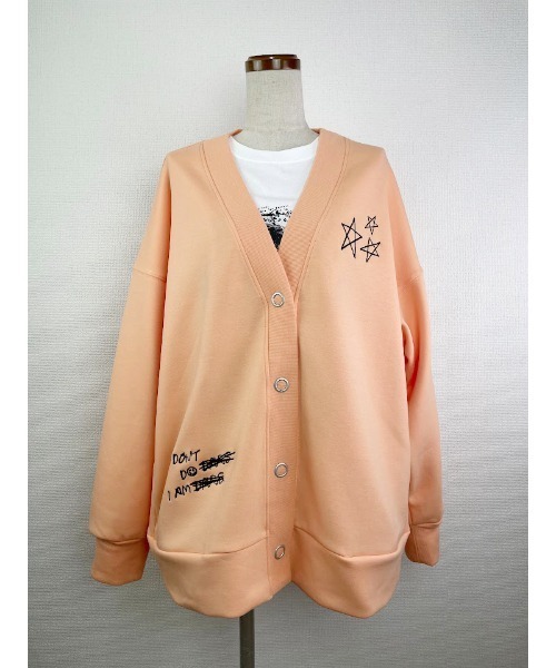 WORLD WIDE LOVE!（ワールドワイドラブ）の「ダンボールカーデ（カーディガン/ボレロ・レディース・カーキ/ネイビー/コーラル・1）」の17枚目の写真