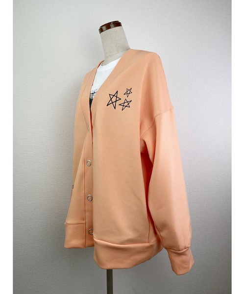 WORLD WIDE LOVE!（ワールドワイドラブ）の「ダンボールカーデ（カーディガン/ボレロ・レディース・カーキ/ネイビー/コーラル・1）」の8枚目の写真